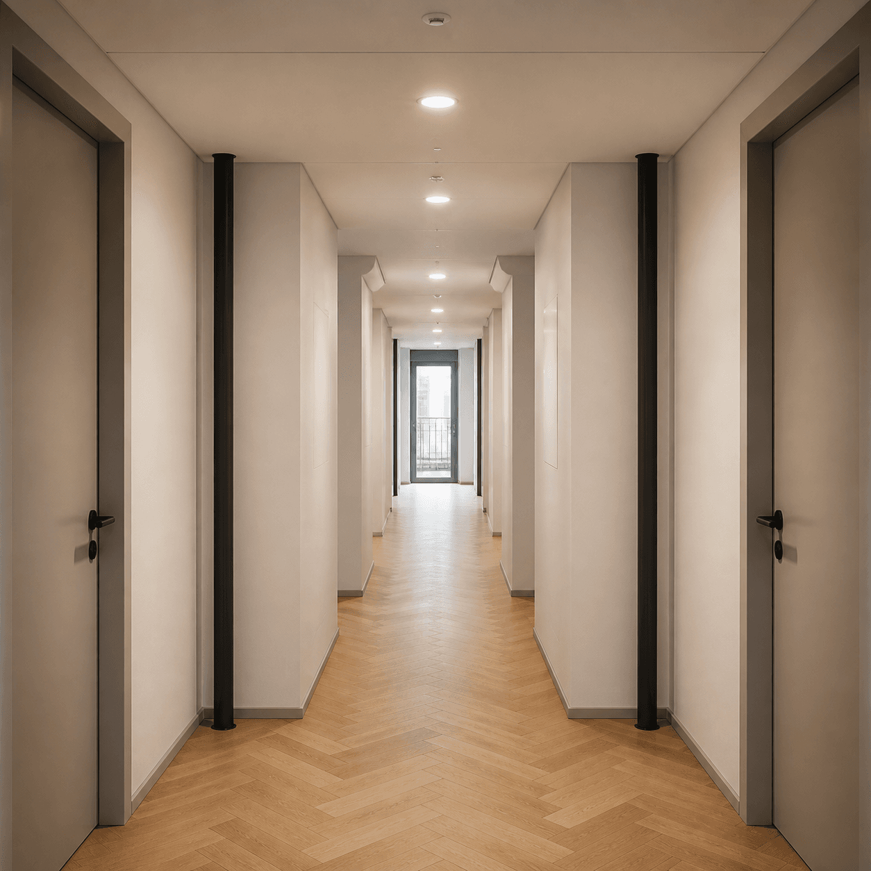 Präzise ausgeführter Trockenbau im Innenraum